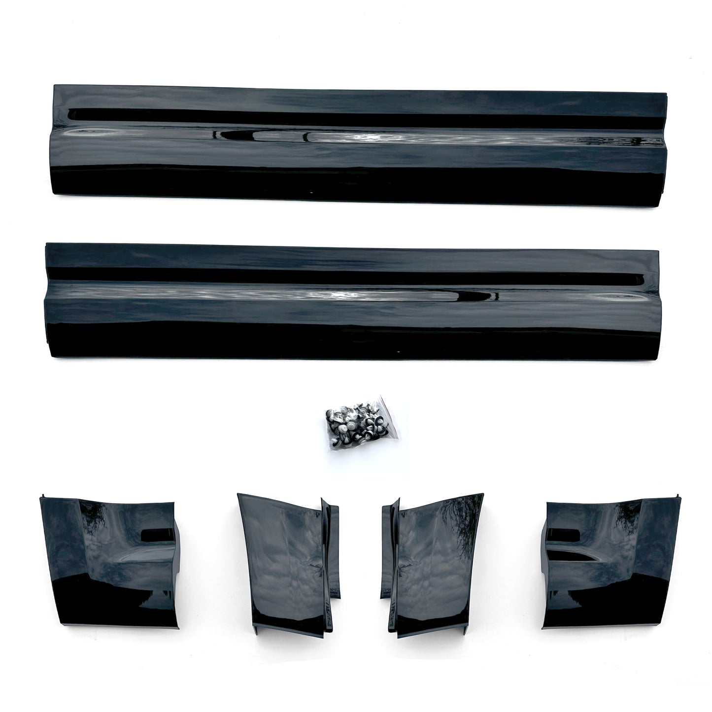 Lower Door Trim Kit in High Gloss Black for Land Rover Defender 90 L663