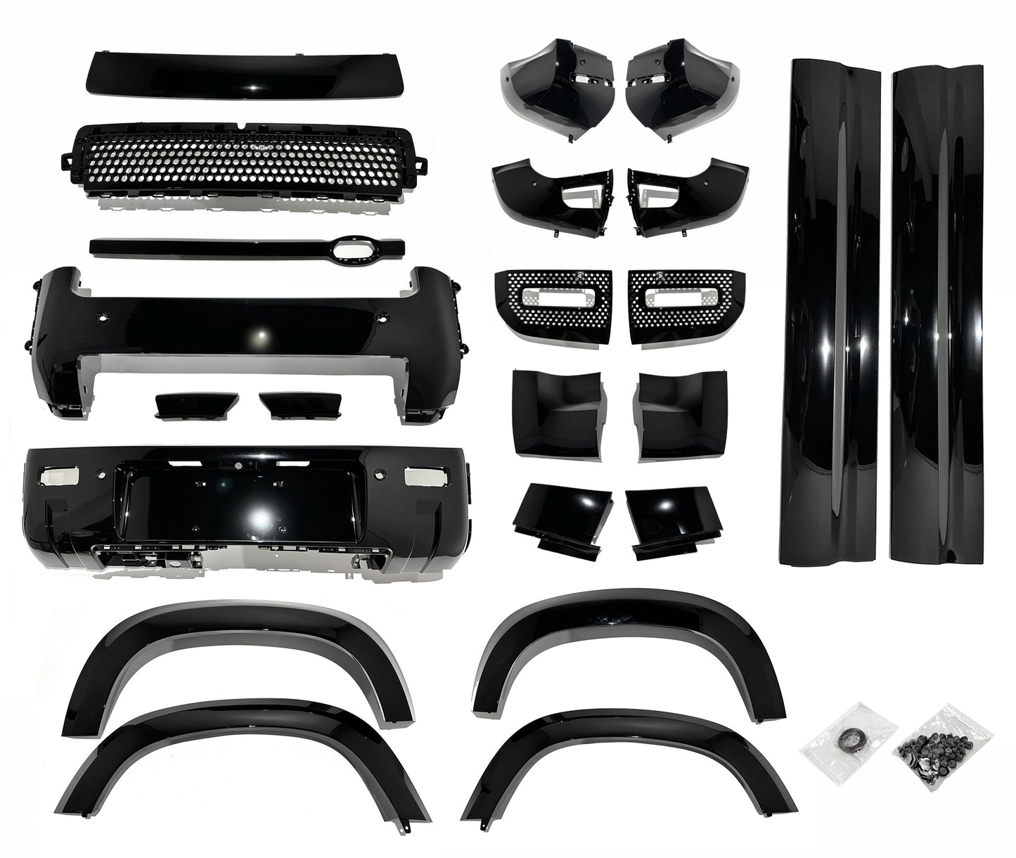 HAWKE Black Pack Styling Kit Upgrade fits Land Rover Defender 90 2020+ Upgrade