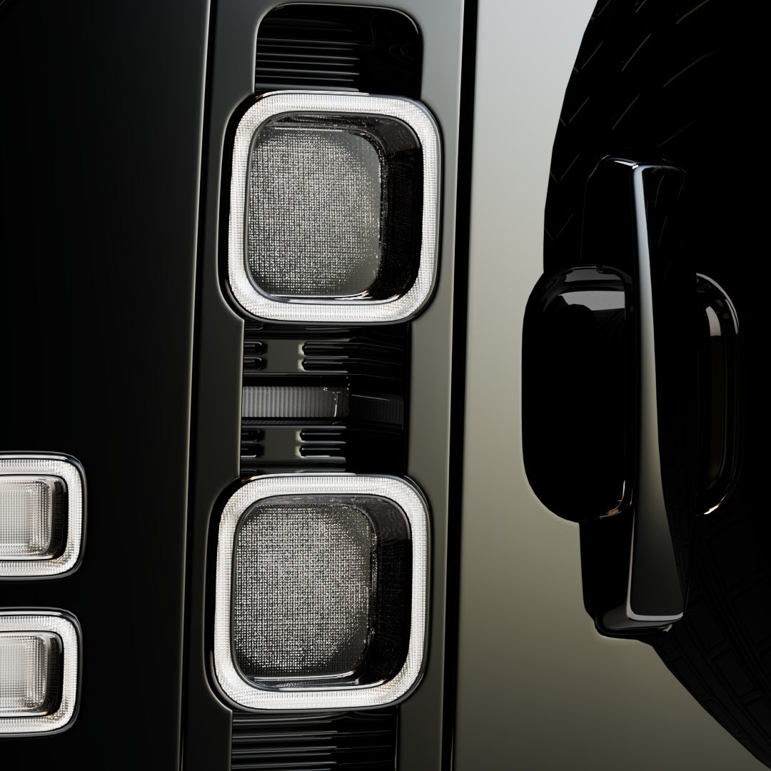 DEFENDER L663 REPLACEMENT REAR LIGHTS WITH CLEAR LENSES