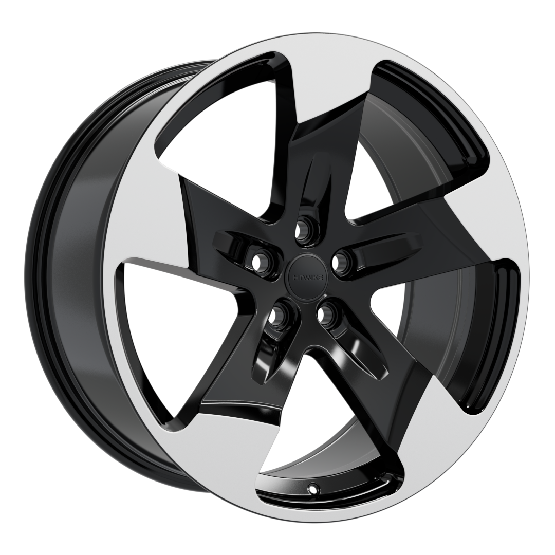 4 X 22 INCH HAWKE FIVE TOOTH WHEELS (LAND ROVER DEFENDER) (WIDER REARS)