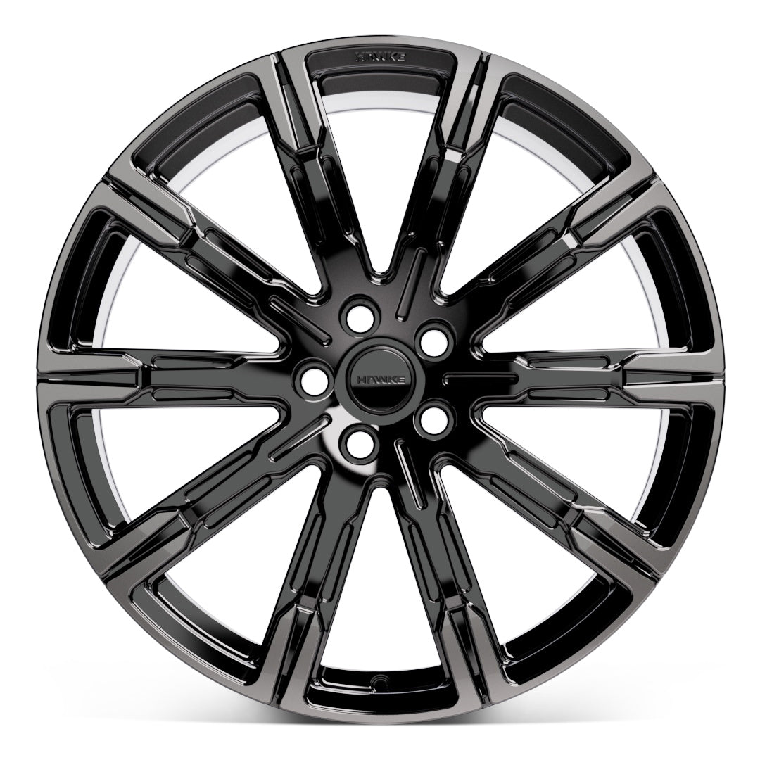 22" Hawke Saker III Forged Alloy Wheel Set (4x) | Range Rover | 5x120 | Wider Rears