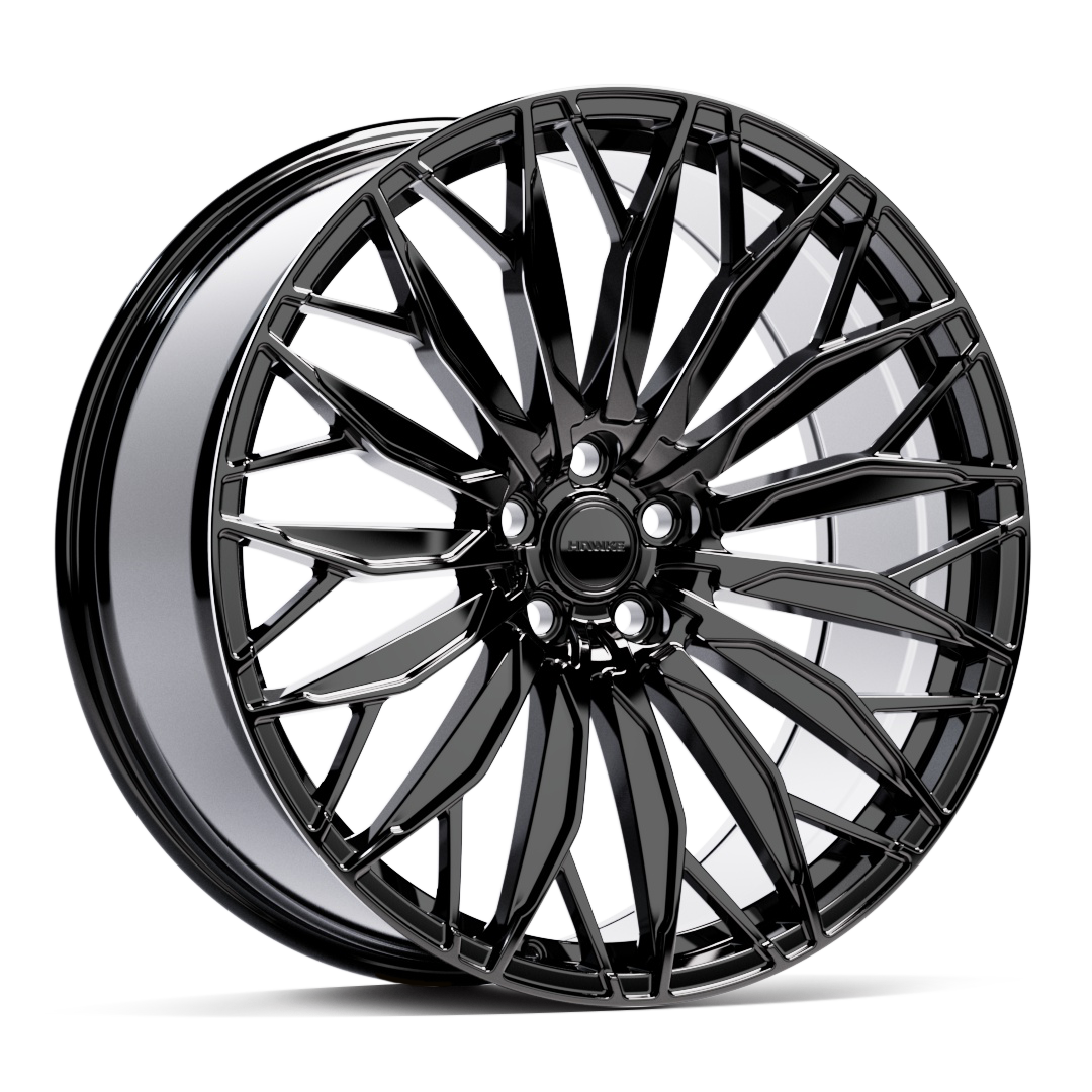 22" Hawke Zenith II Alloy Wheel Set (4x) | Black | Range Rover | 5x120 | Wider Rears