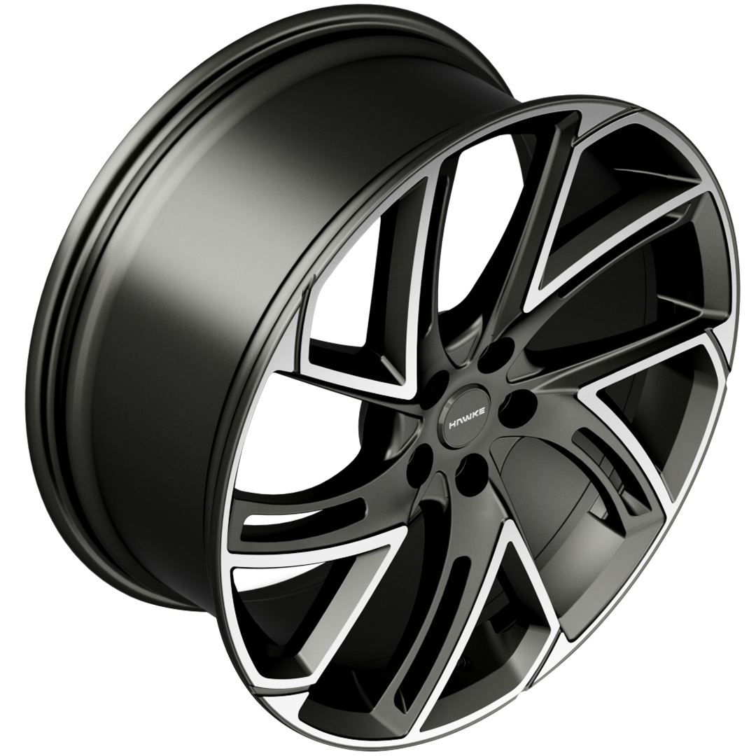 22" Hawke Condor Alloy Wheel Set (4x) | Matt Gunmetal Polish | Velar / Evoque | 5x108 - Image 3