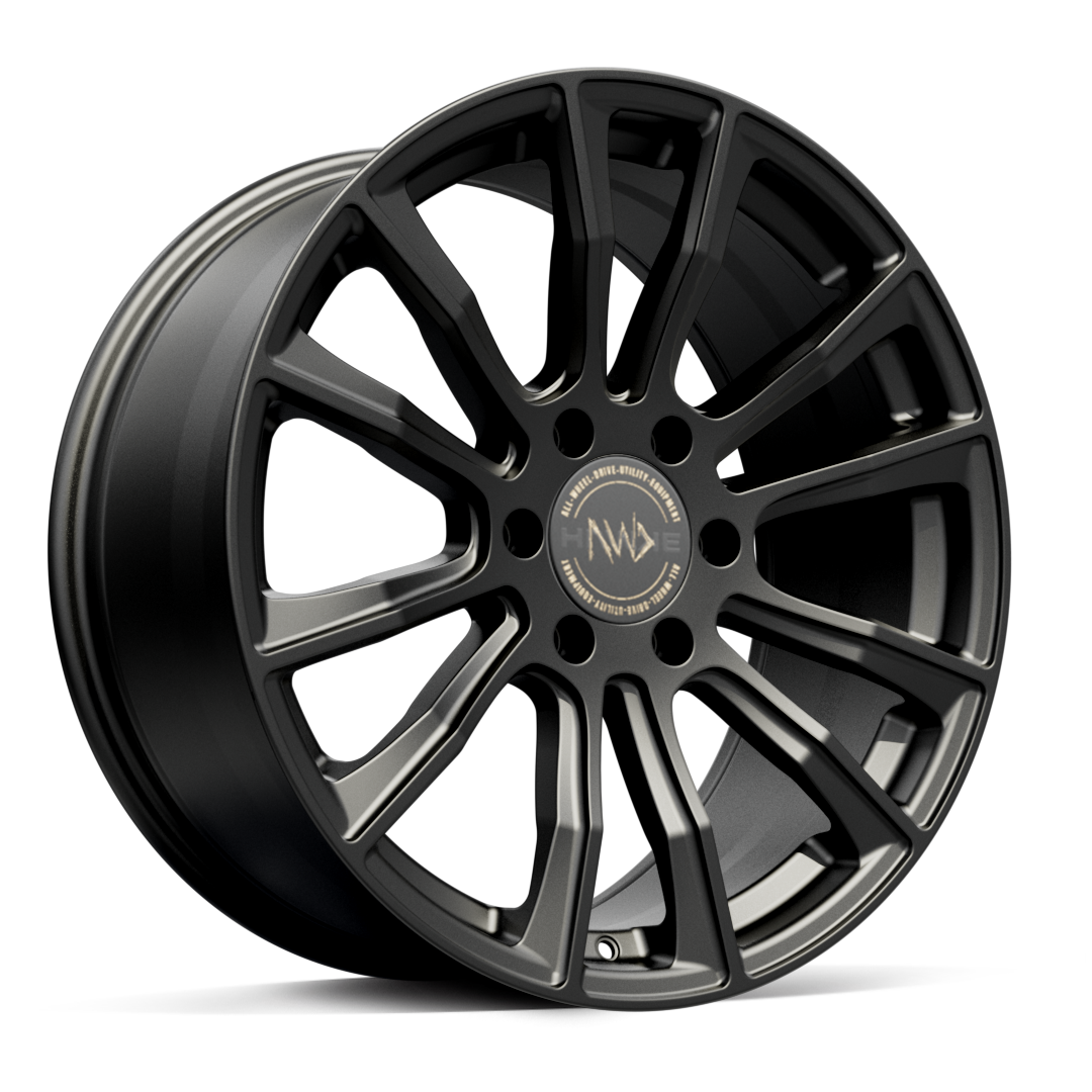 20" Hawke AWD Denali Alloy Wheel Set (4x) | Matt Black | Nissan / Toyota / X-Class