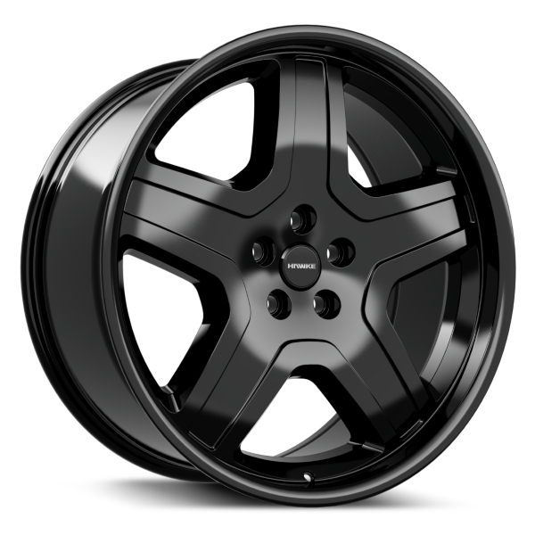 4 X 22" HAWKE AWD DEVIANT WHEELS GLOSS BLACK (5X120)