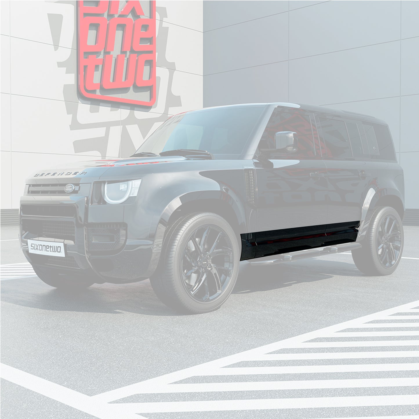 Lower Door Trim Kit in High Gloss Black for Land Rover Defender 110 L663