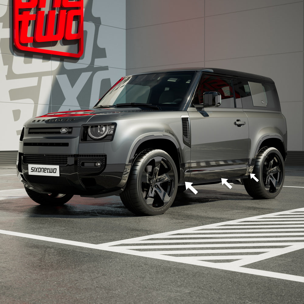 Lower Door Trim Kit in High Gloss Black for Land Rover Defender 90 L663