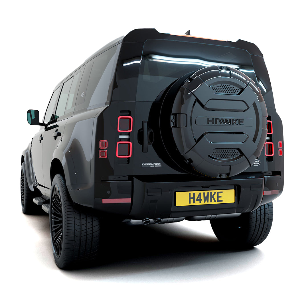 Hawke Elite Rear Wheel Cover Gloss Black Fits Defender 90 & 110 L663 MY20