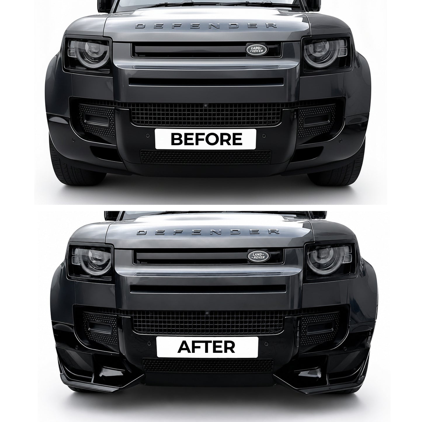 HAWKE Front Bumper Canards Fits Defender 90,110,130 L663