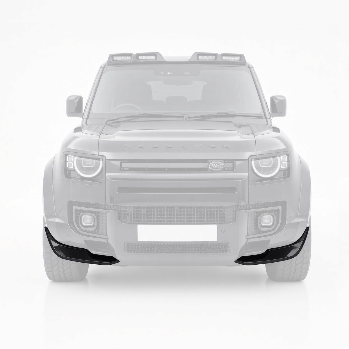 Hawke Front Bumper Canards to fit Land Rover Defender L663 90 Gloss Black - Image 3