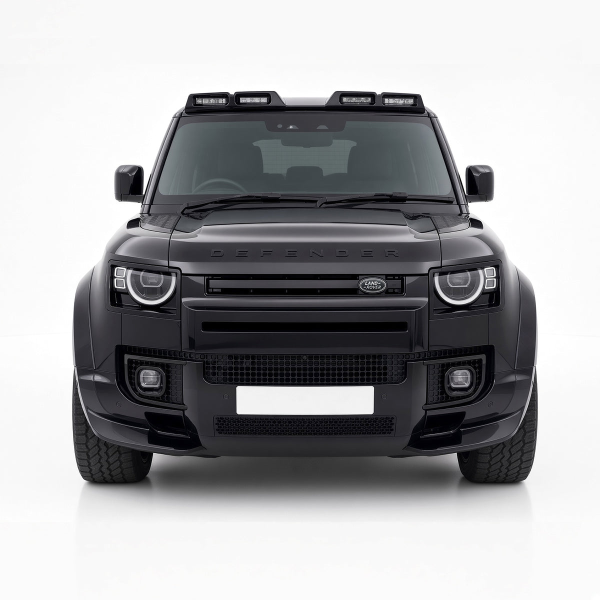 Hawke Front Bumper Canards to fit Land Rover Defender L663 90 Gloss Black - Image 2