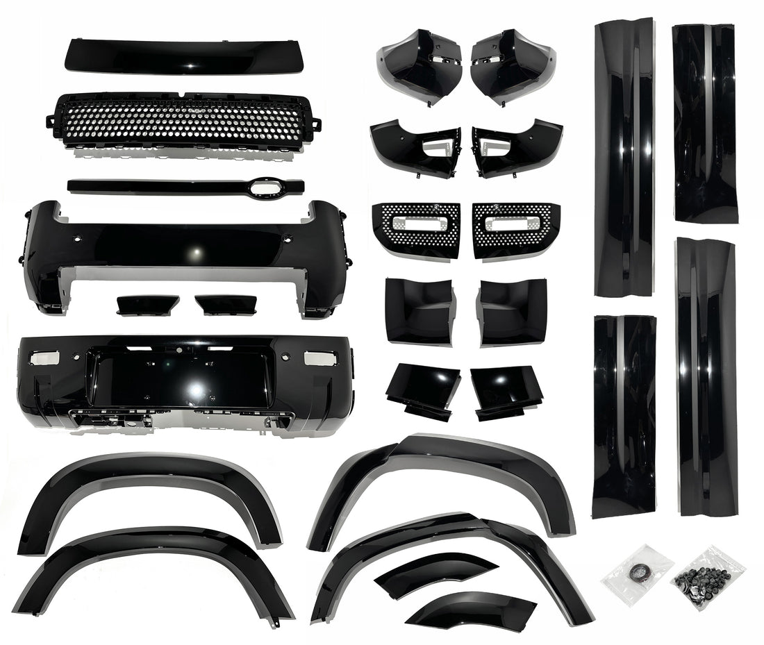 HAWKE Black Pack Styling Kit Upgrade fits Land Rover Defender 110 2020 ...