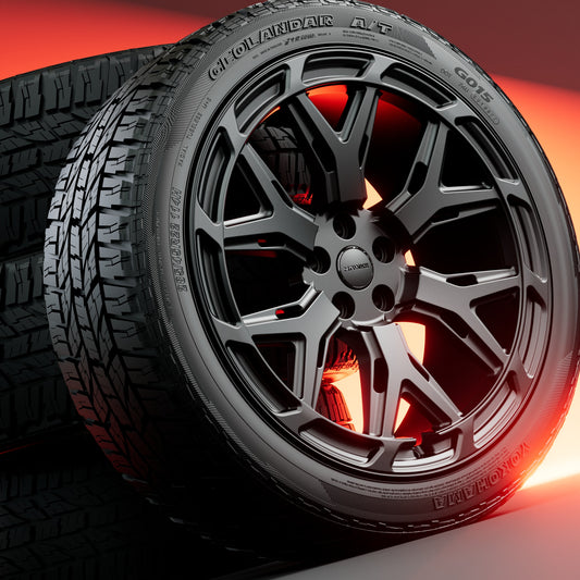 4 X 22" HAWKE HAVOC WHEELS & TYRES PACKAGE BLACK (LAND ROVER DEFENDER)