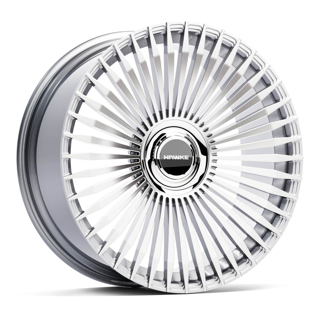 22" Hawke Aspray Alloy Wheel Set (4x) | Silver | Rolls Royce | 5x120