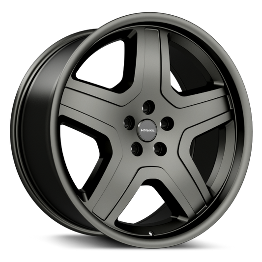 5 X 22" HAWKE AWD DEVIANT WHEELS MATT GUNMETAL (5X120)
