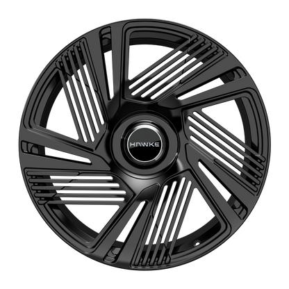 22" Hawke Revenant Forged Alloy Wheel Set (4x) | Black | Rolls Royce Ghost | Wider Rears