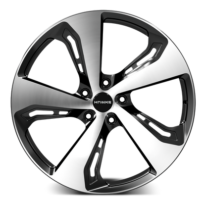 22" Hawke Tundra Forged Alloy Wheel Set (4x) | Black Polished | Bentley Bentayga - Image 2