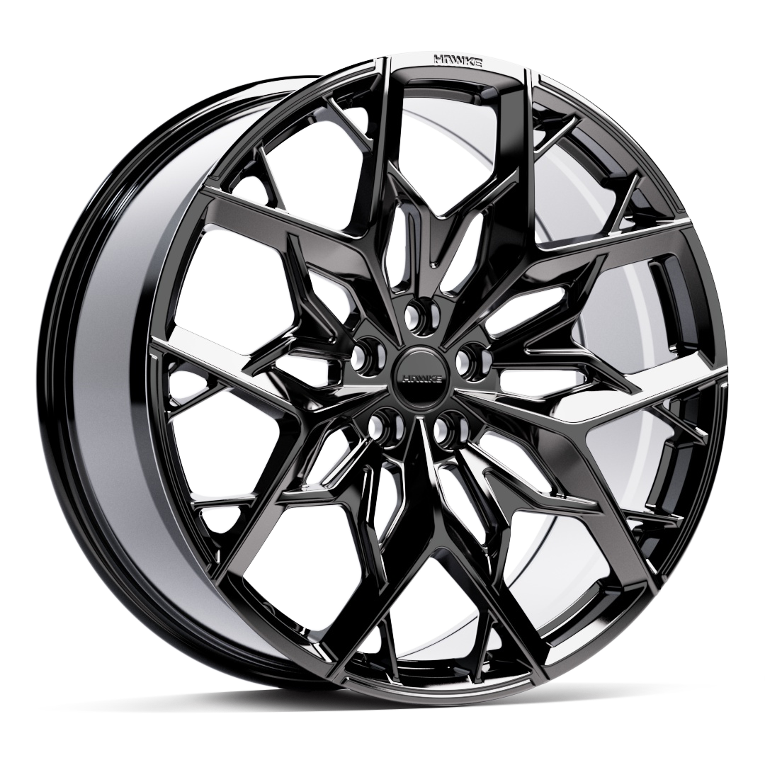 23" Hawke Vortex Alloy Wheel Set (4x) | Gloss Black | Range Rover | 5x120