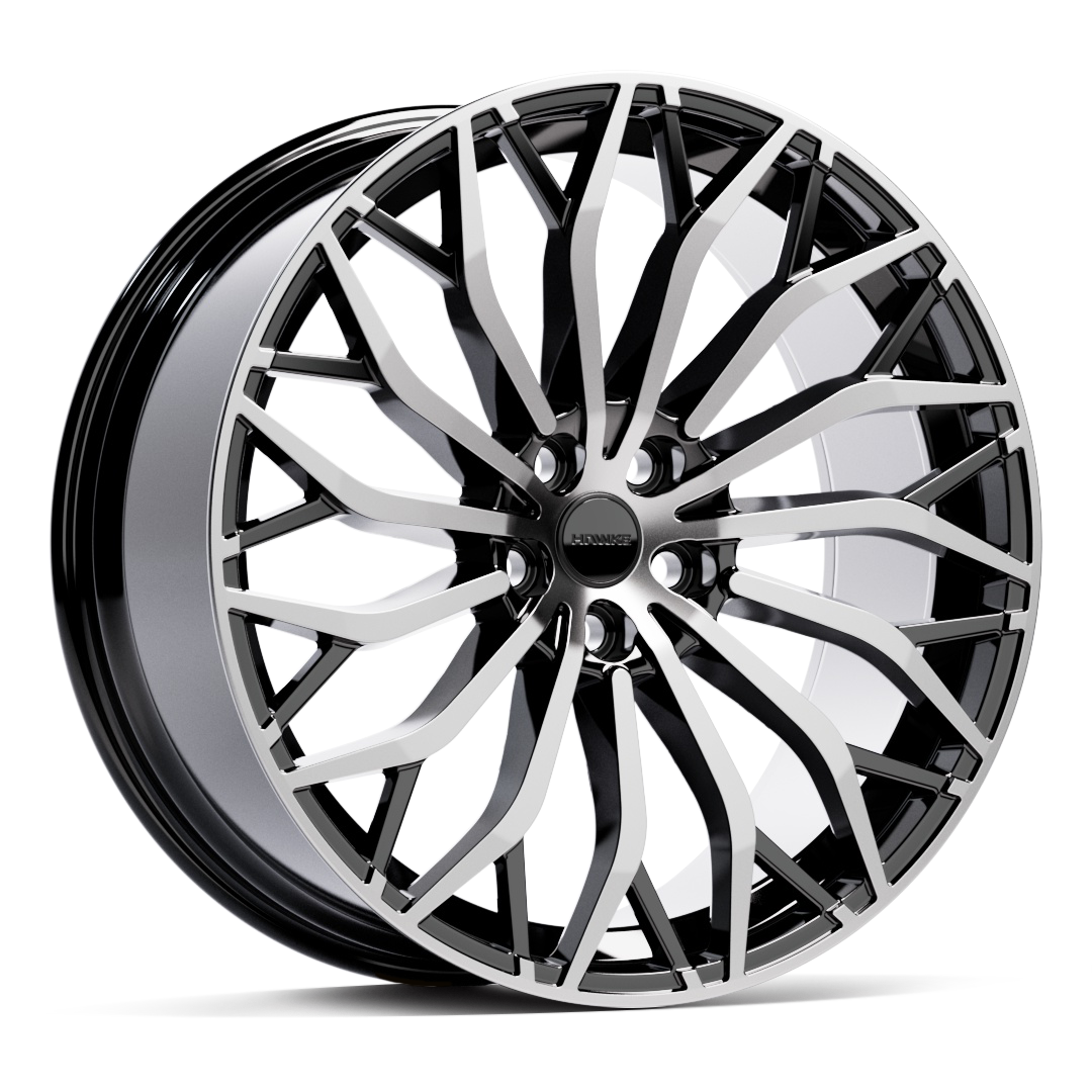 23" Hawke Zenith Alloy Wheel Set (4x) | Black Polished | Mercedes G Class | 5x130