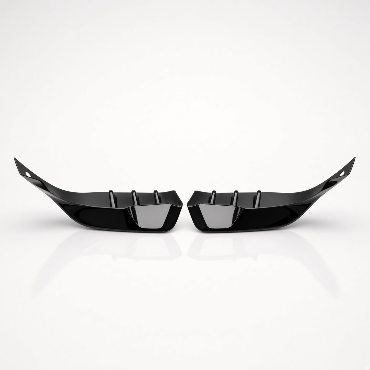to fit Land Rover Defender L663 90 Hawke Rear Bumper Canards Gloss Black - Image 4