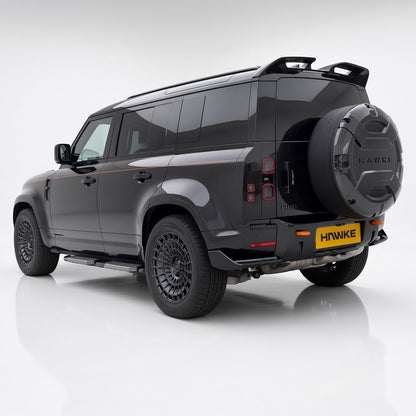 to fit Land Rover Defender L663 90 Hawke Rear Bumper Canards Gloss Black