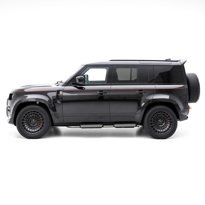 to fit Land Rover Defender L663 90 Hawke Rear Bumper Canards Gloss Black - Image 7