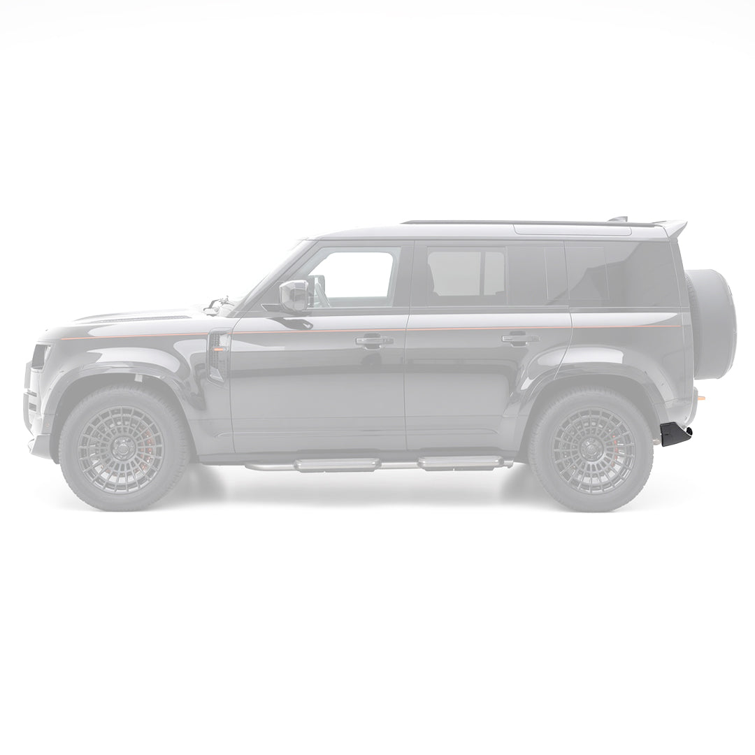 to fit Land Rover Defender L663 90 Hawke Rear Bumper Canards Gloss Black - Image 8