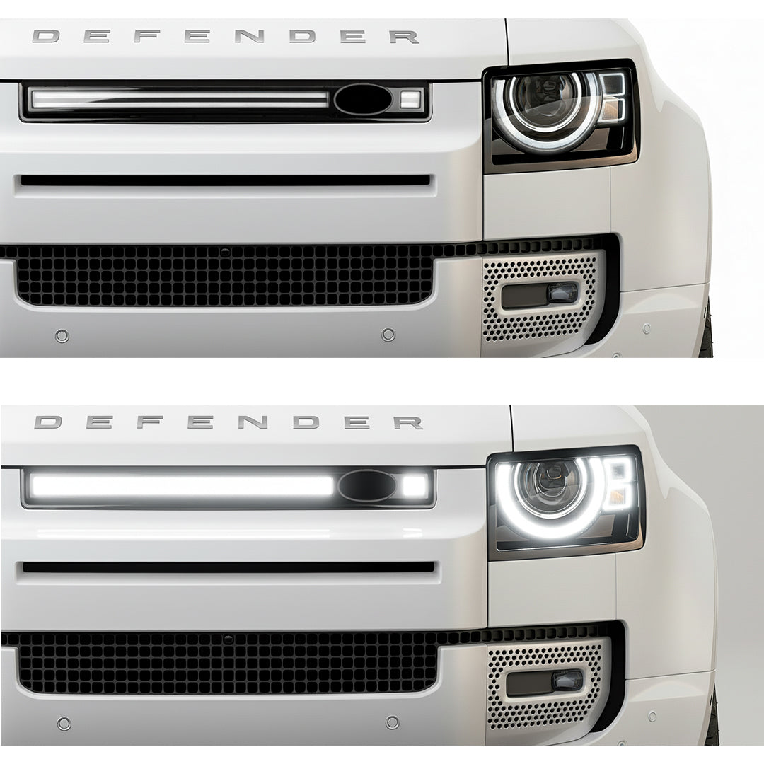 Hawke LED Front Grille Light Bar Strip to fit Land Rover Defender L663 110 Tinted - Image 2