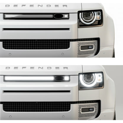 Hawke LED Front Grille Light Bar Strip to fit Land Rover Defender L663 110 Tinted - Image 2