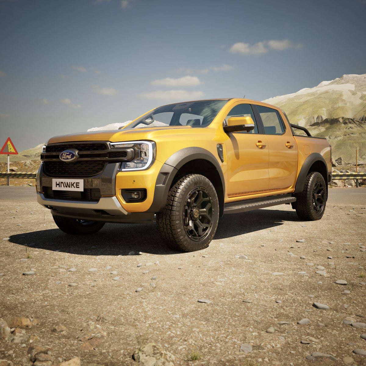 Hawke Wide Arch Kit Smooth Raptor Style Wheel Arch Extensions To to fit Ford Ranger 2023 onwards - Image 6