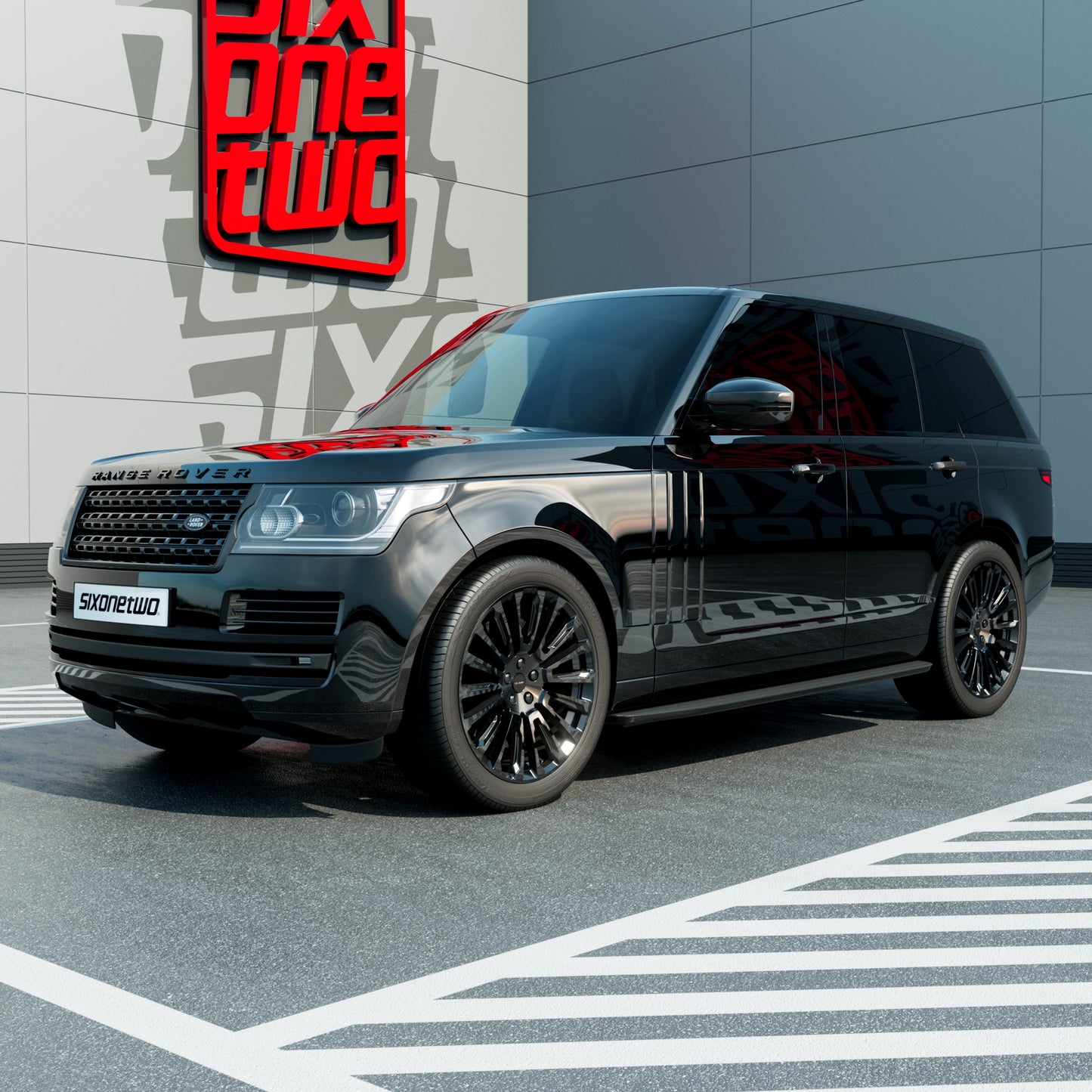 PATTERN SIDE STEPS - BLACK RANGE ROVER VOGUE (L405 2013>)