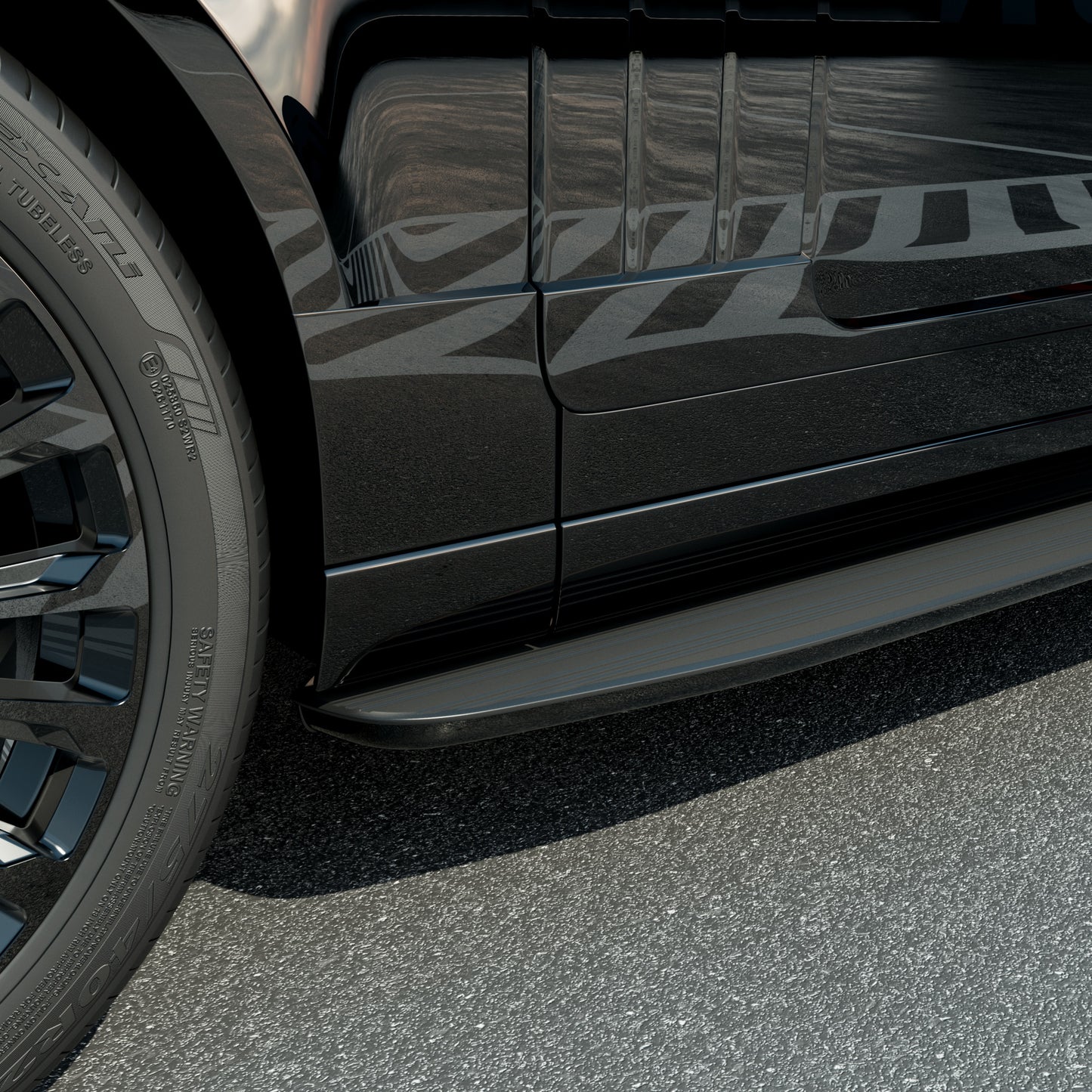 PATTERN SIDE STEPS - BLACK RANGE ROVER VOGUE (L405 2013>)