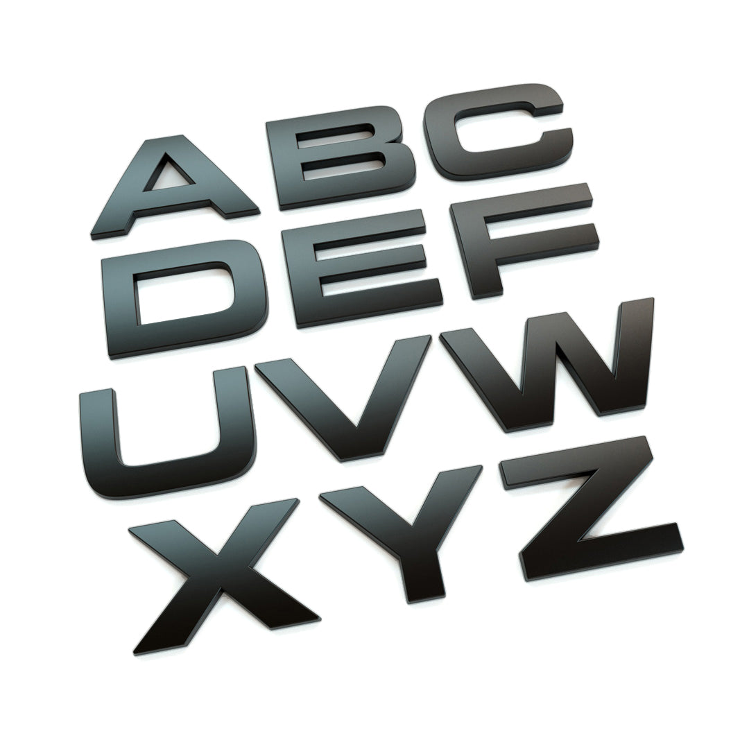 Range Rover Style Hawke Single 3D Matte Black Bonnet Boot Letters