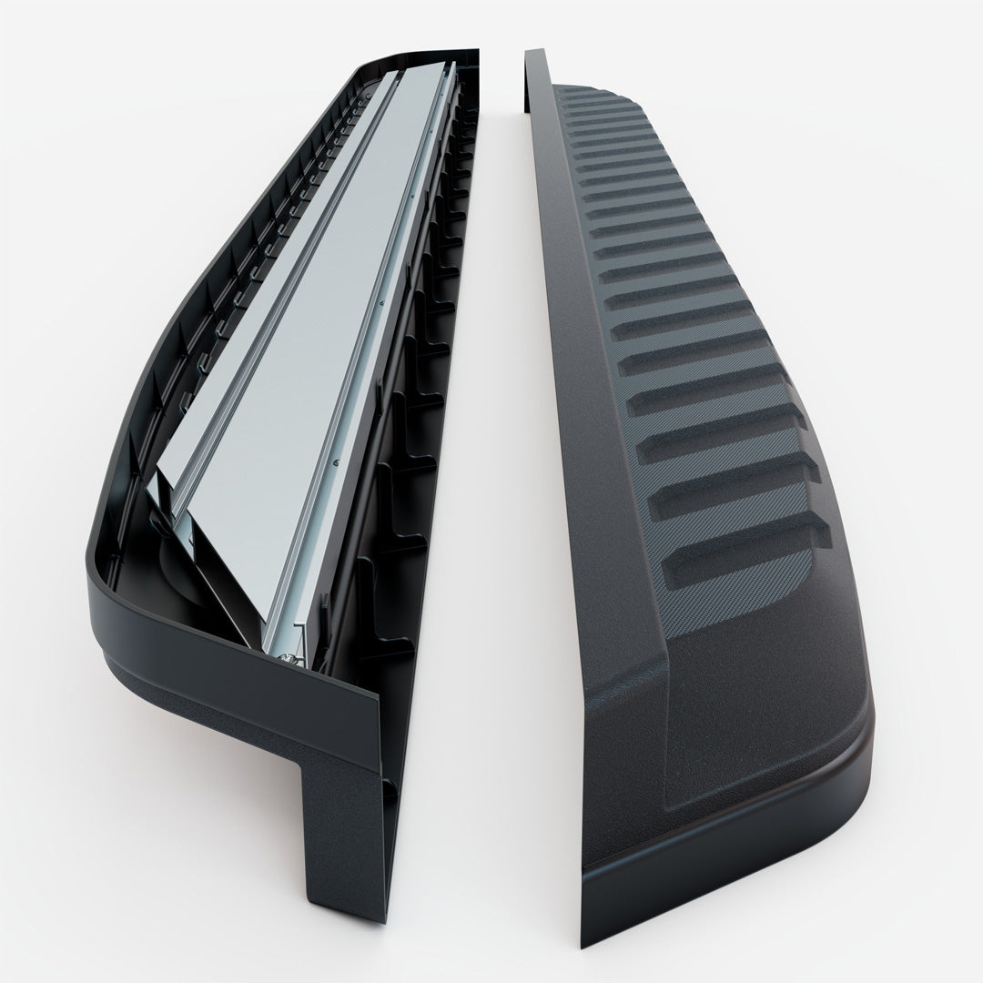 Hawke 2023 OEM Stealth Style Running Boards Side Steps to fit Ford Ranger T9 Pair